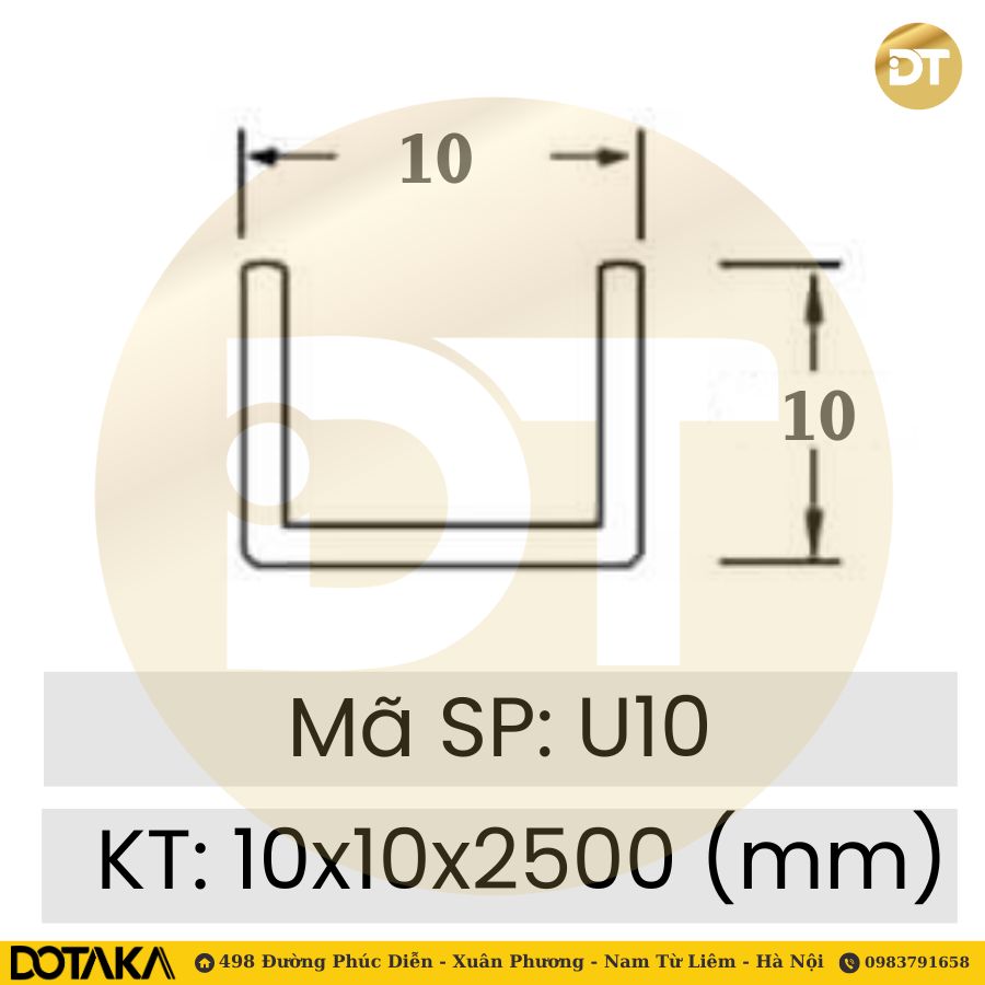 Nẹp U Nhôm – Mã Sản Phẩm U10